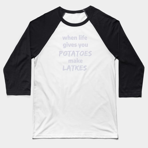 Latkes Baseball T-Shirt by cuteandgeeky